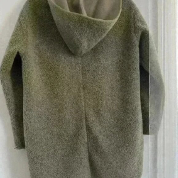 Joie Longline Borg Teddy Sherpa Hooded Open Front Fleece Lined Sweater/jacket - Picture 3 of 4